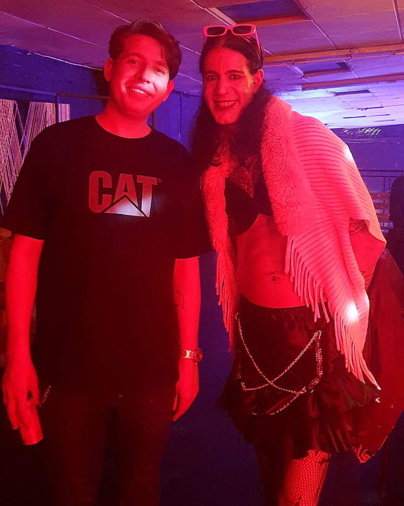 DJ Amapola con Stefan Janiot (DJ residente de VideoClub), Bogotá, Colombia.